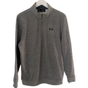 Under Armour Men’s Medium ColdGear Grey Gray Fleece 1/4 Zip Pullover Loose Fit M